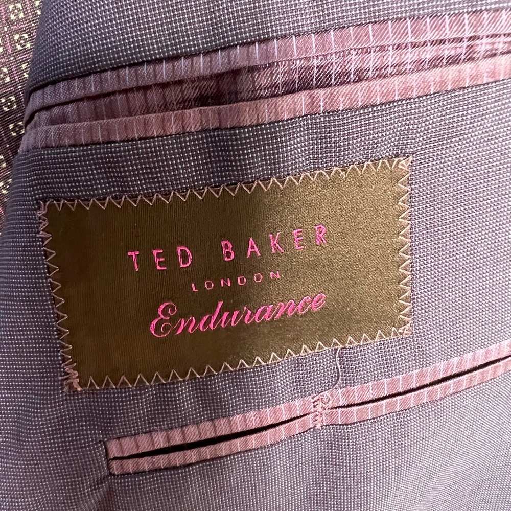 Ted Baker London Endurance Men’s Jay CT Blue Modern 100% Wool blazer Size 40 L - Picture 7 of 8